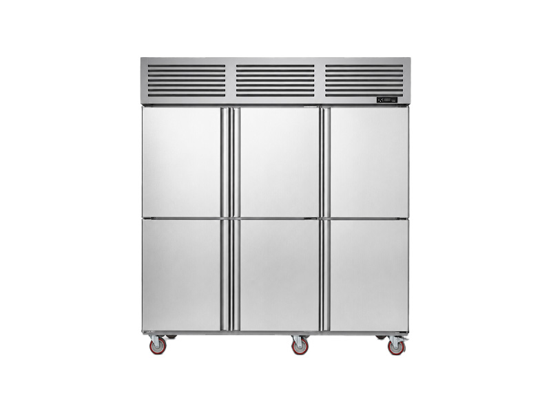 Stainless Steel Six Door Commercial Refrigerator